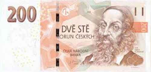Comenius representado en el billete de 200 coronas checas